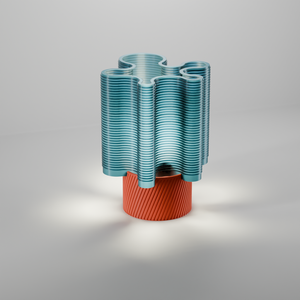 Lampenschirm Wellen E27 (ohne Elektrik)