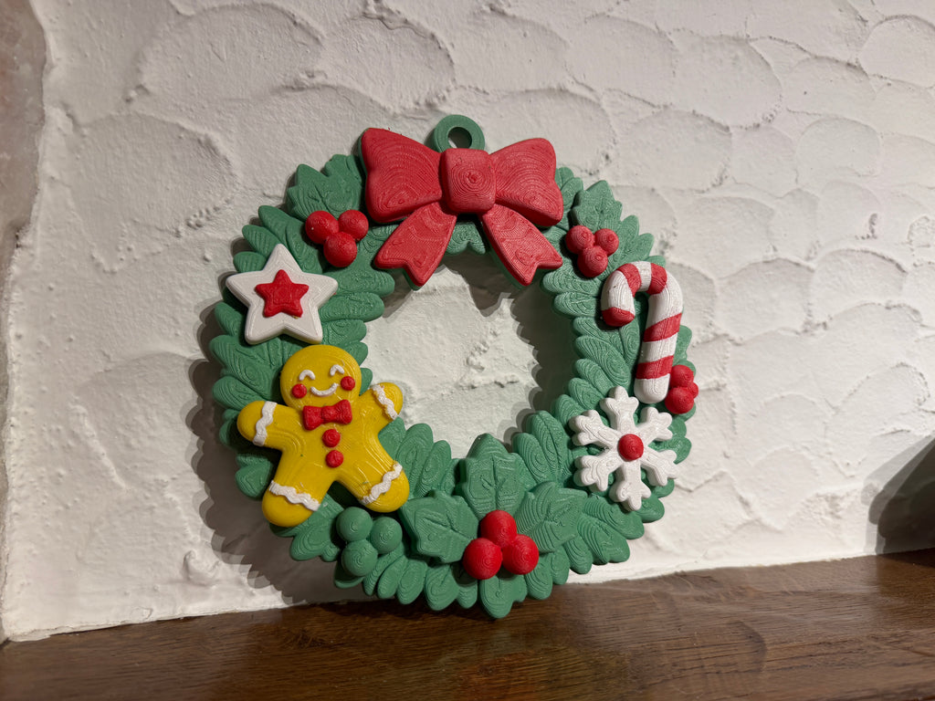 Weihnachtskranz mit Lebkuchenmann Türkranz Deko