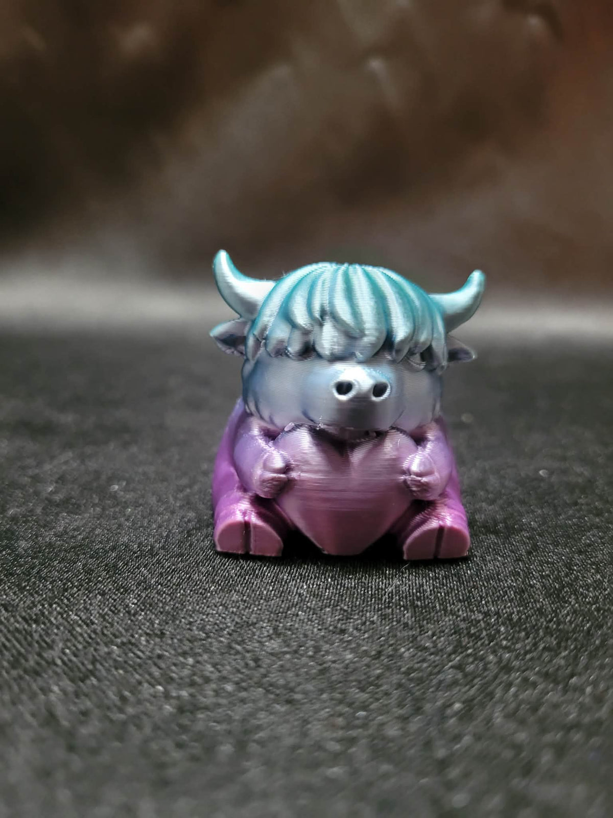 Figur Hochlandrind mit Herz Mini Deko