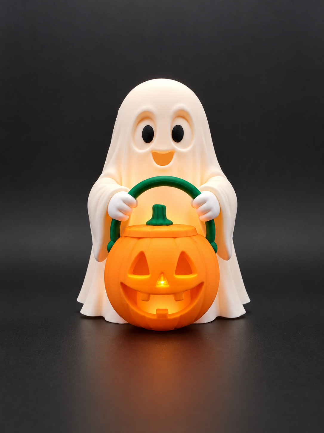 Niedliche Geister-Kürbislaterne Figur Deko