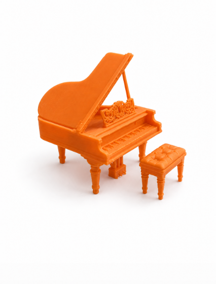 Viktorianisches Flügelklavier mit Hocker Puppenhaus-Dekor Miniatur 1:12