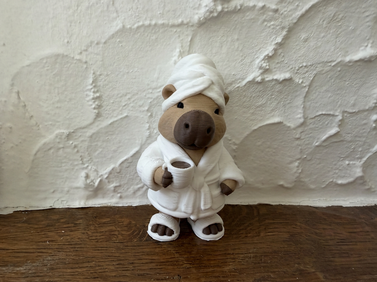 Figur Capybara im Wellness-Spa Deko