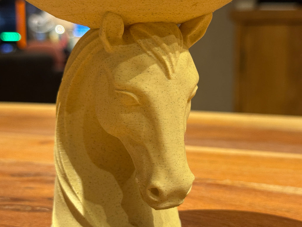Skulptur Pferdekopf Schale Deko