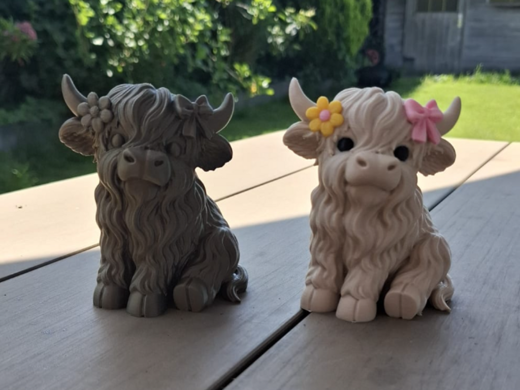 Flauschige Hochlandprinzessin Figur Deko Statue Tierfigur Tiere Geschenk