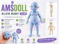 AMSDOLL Alien Baby Cm Screw Kopf Figur Deko Statue Skulptur Dekoration
