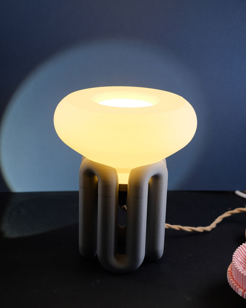 Lampenfuß Wellen-Design (ohne Elektrik)