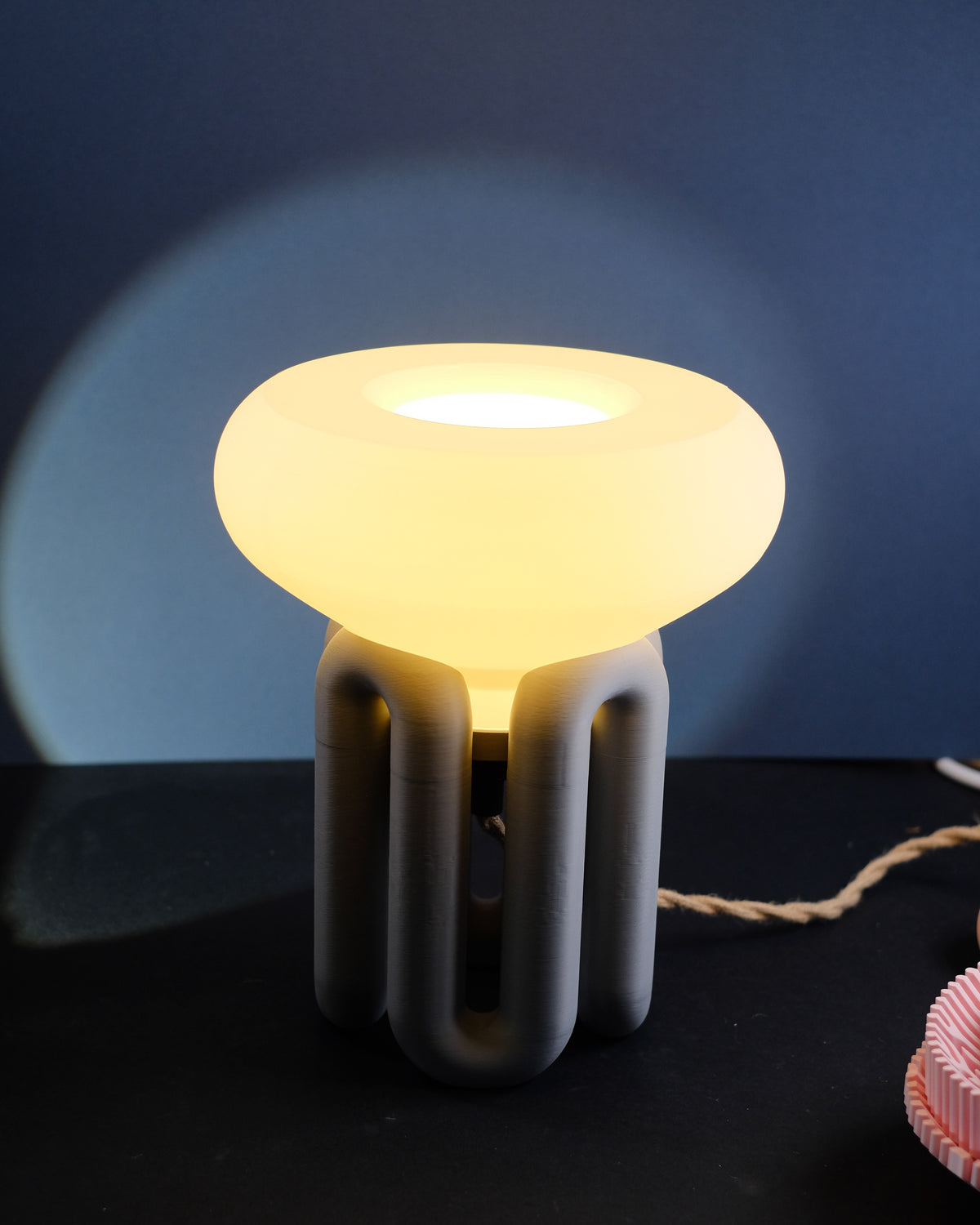 Lampenfuß Wellen-Design (ohne Elektrik)