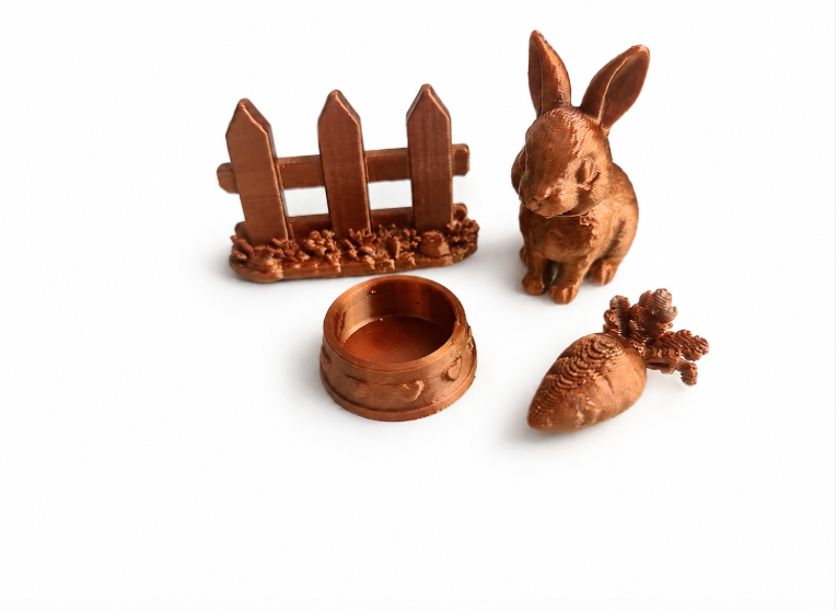 Hasen-Garten Miniatur-Set 4-teilige Kollektion Figur Deko Statue Ostern
