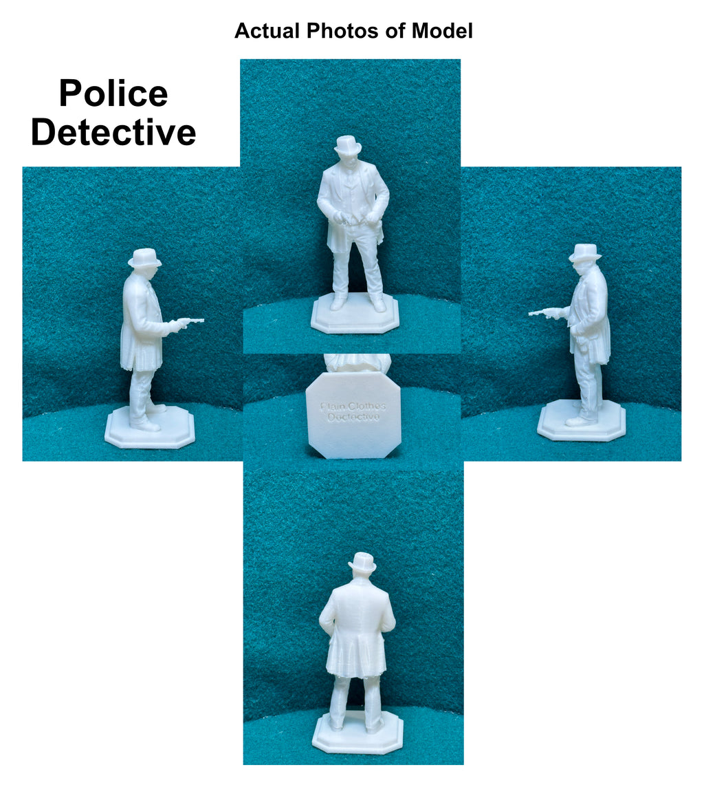 Zivilpolizist Geheimnis-Figur Deko Statue Puppenhaus Miniatur Puppenstube