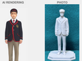 Nachbar Ashcombes Sohn Julian Figur Deko Statue Puppenhaus Miniatur Vitrine