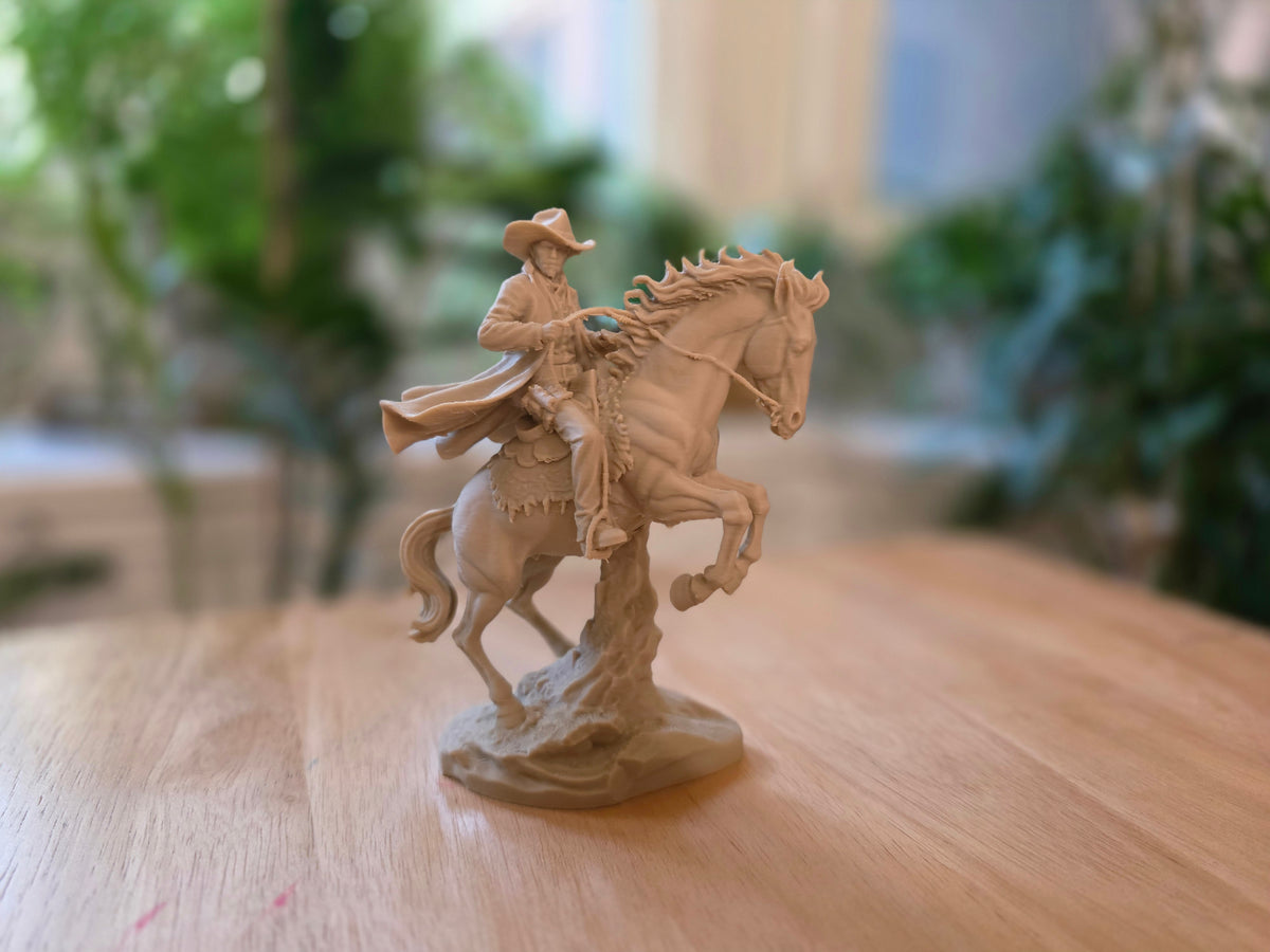 Cowboy Western Skulptur Bronze-Optik