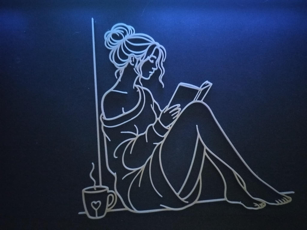Gemütliche Lesende Frau Wandkunst Wandbild Wanddeko Wanddekoration Deko