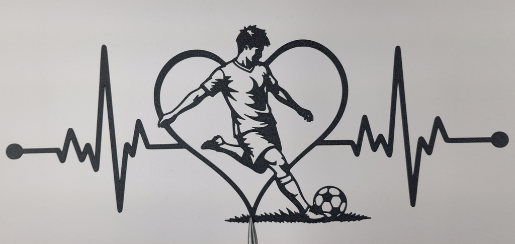 Fußball Herzschlag Wandkunst Wandbild Wanddeko Wanddekoration Valentinstag