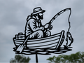 Fischerboot-Fang 2D Wandkunst Deko Wandbild Wanddeko Wanddekoration Tiere