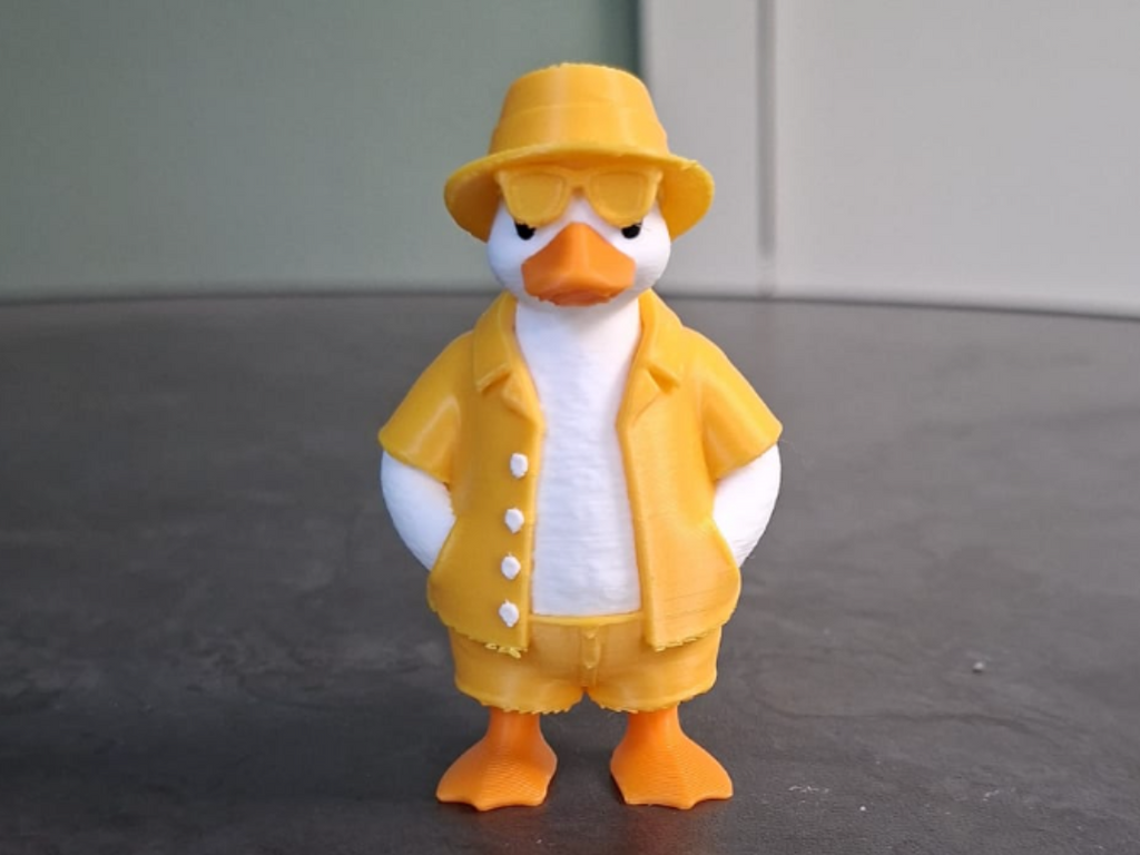 Coole Ente im Sommeroutfit Süße Figur Deko Statue Tierfigur Tiere Geschenk
