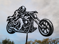 Sensemann Chopper Motorrad Wandkunst Wandbild Wanddeko Wanddekoration Deko