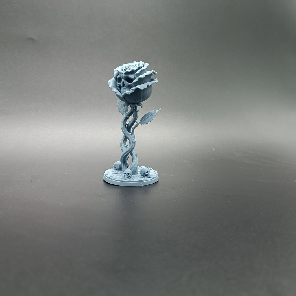 Dunkle Rose der Sterblichkeit Dornige Totenkopfrose Figur Deko