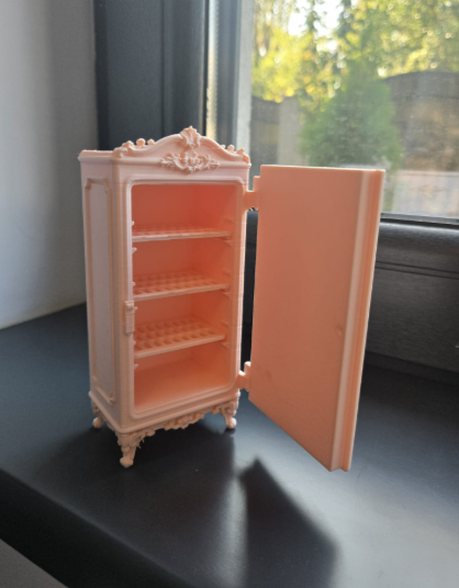 Vintage Mini Kühlschrank 1:12 Puppenhaus Miniatur Puppenstube Diorama