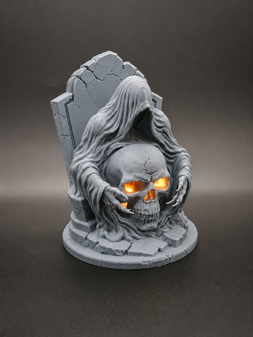 Sensenmann-Schädel Halloween Laterne Figur Deko