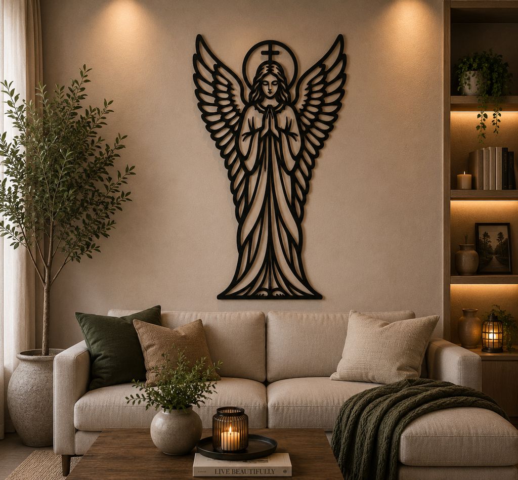 Schutzengel 2D Wandkunst Wandbild Wanddeko Wanddekoration Fantasy Deko