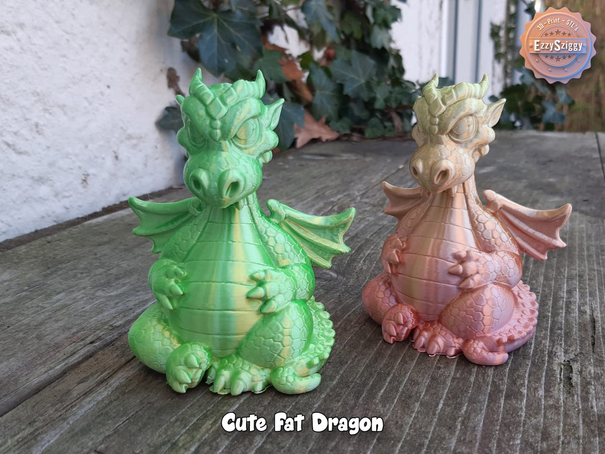 Niedlicher dicker Drache Figur Deko Statue Fantasy Mittelalter Rollenspiel