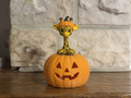 Teelichthalter Kürbis mit Giraffe Halloween Deko