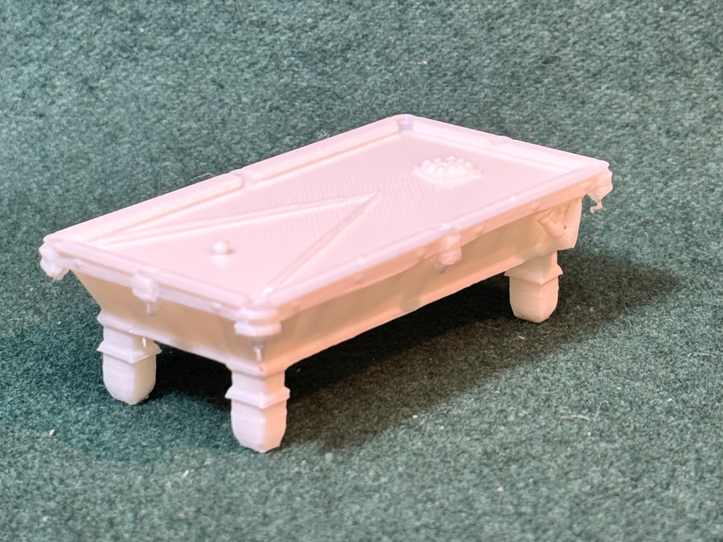 Puppenhaus Mini Billardtisch aus der Viktorianischen Ära 1 Miniatur 1:12