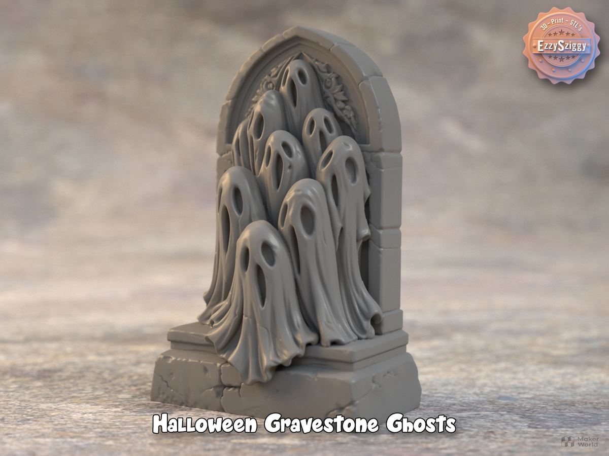 Halloween Grabstein Geister Figur Deko Statue Grusel Gothic Horror Vitrine