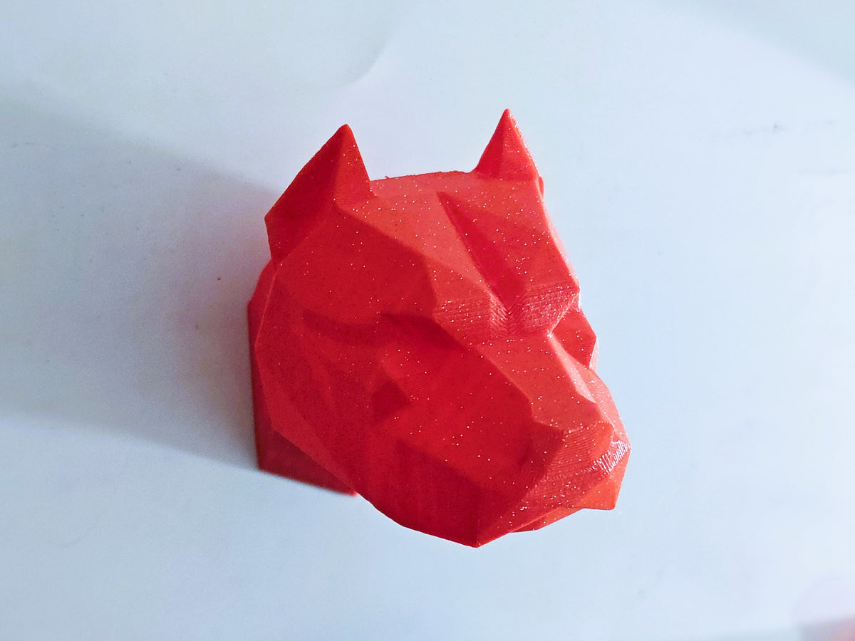 Pitbull Kopf Wanddeko Low Poly