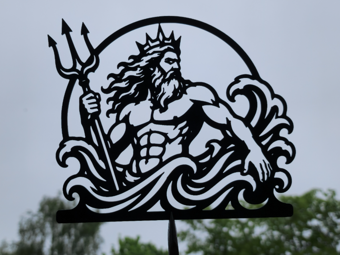 Poseidon 2D Wandkunst Wandbild Wanddeko Wanddekoration Wohnzimmer Deko
