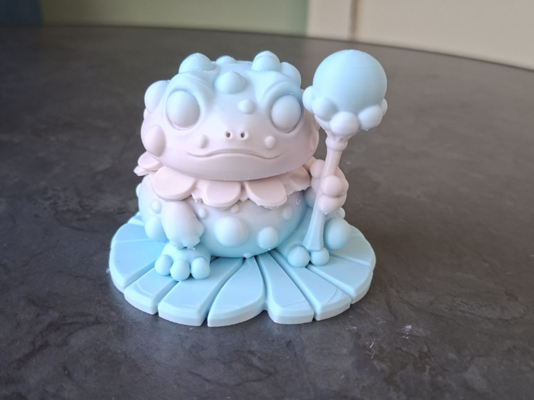 Niedliche Fantasy Kröten-Zauberer-Figur Deko Statue Mittelalter Tierfigur