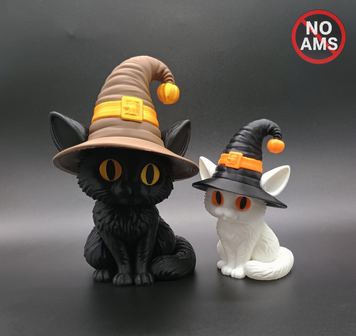 Süße Halloween-Hexenkatze Figur Deko