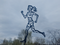 Laufende Frau 2D Wandkunst Wandbild Wanddeko Wanddekoration Wohnzimmer