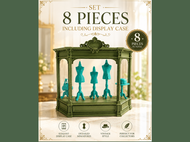 Viktorianisches Boutique-Display-Set 8 Teile enthalten Figur Deko Statue