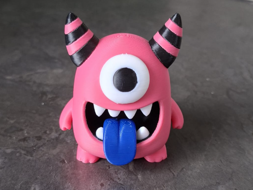 Süße einäugige Monsterfigur Deko Statue Fantasy Mittelalter Rollenspiel