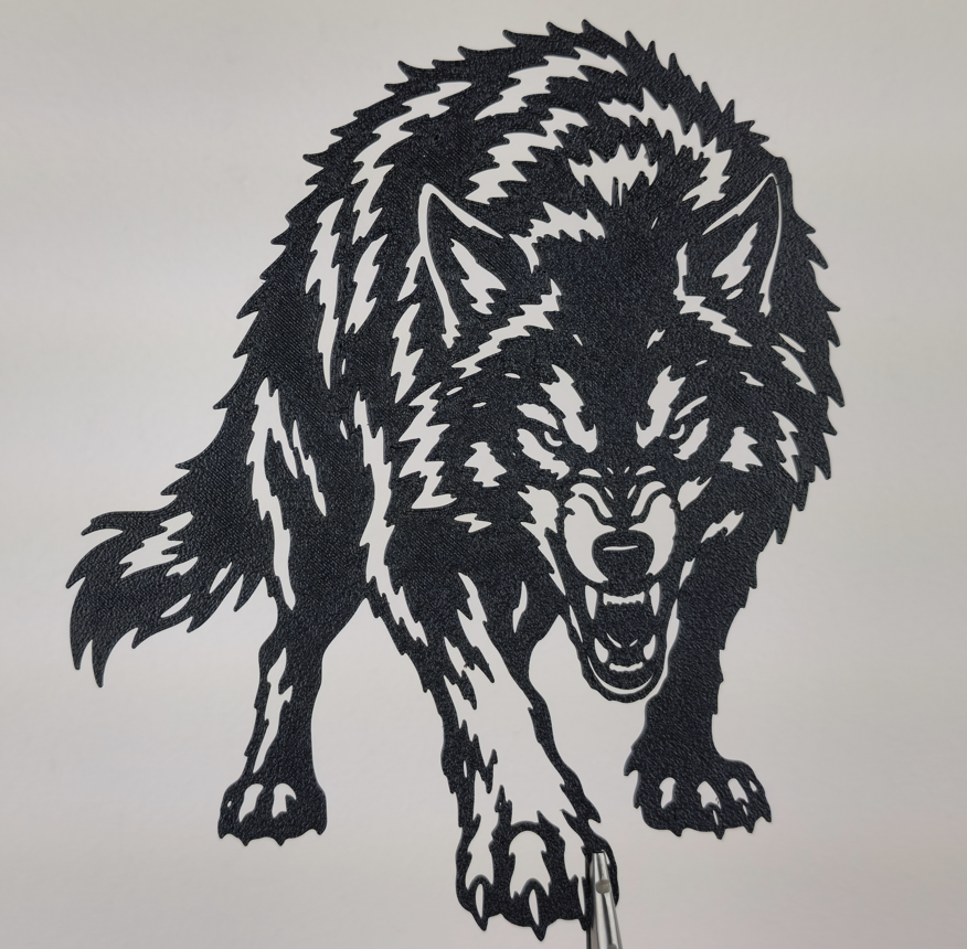 Wilder Wolf 2D Wandkunst Tierwelt Deko Wandbild Wanddeko Wanddekoration