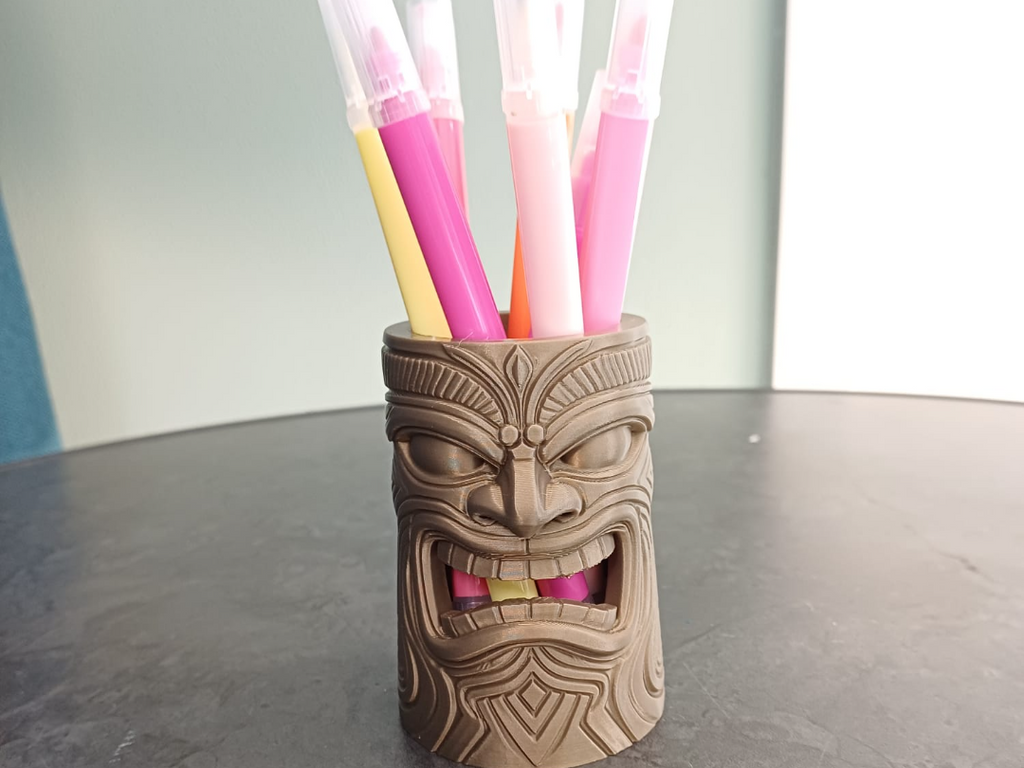 Stiftehalter Tiki-Maske Figur Deko Statue Skulptur Dekoration Geschenk
