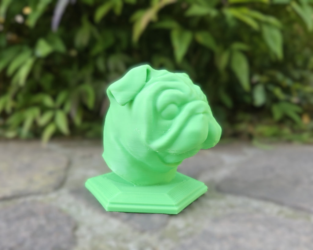 Mops Hundekopf Skulptur