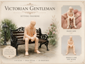 Viktorianische sitzende Gentleman-Miniatur Figur Deko Statue Puppenhaus