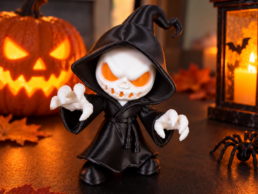 Kleiner Sensenmann der Nacht Figur Deko Statue Halloween Grusel Gothic