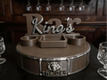 Personalisierte Königsbar Whisky-Ständer Figur Deko Statue Skulptur