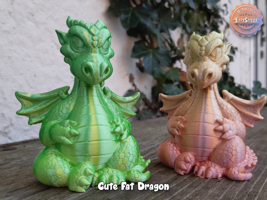 Niedlicher dicker Drache Figur Deko Statue Fantasy Mittelalter Rollenspiel
