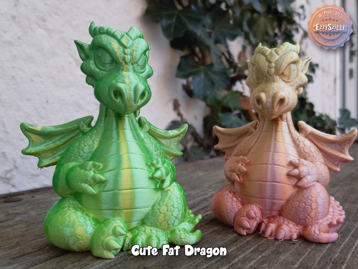Niedlicher dicker Drache Figur Deko Statue Fantasy Mittelalter Rollenspiel