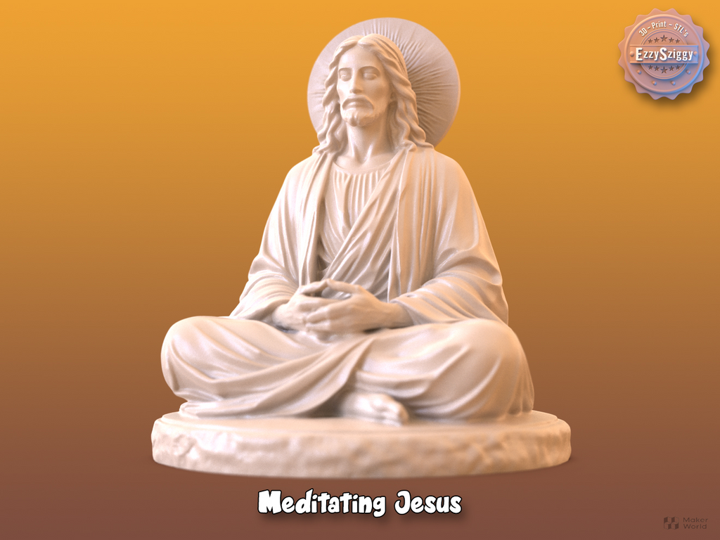 Meditierender Jesus Figur Deko Statue Skulptur Dekoration Geschenk Vitrine