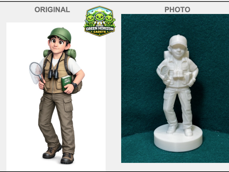 Green Horizon Cadets Junior-Naturforscher Figur Deko Statue Weihnachten