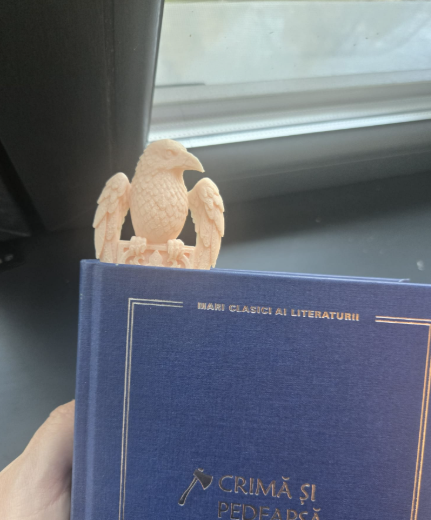 Lesezeichen Gotisches Verziertes Federdesign Buch Leseratte Tierliebhaber