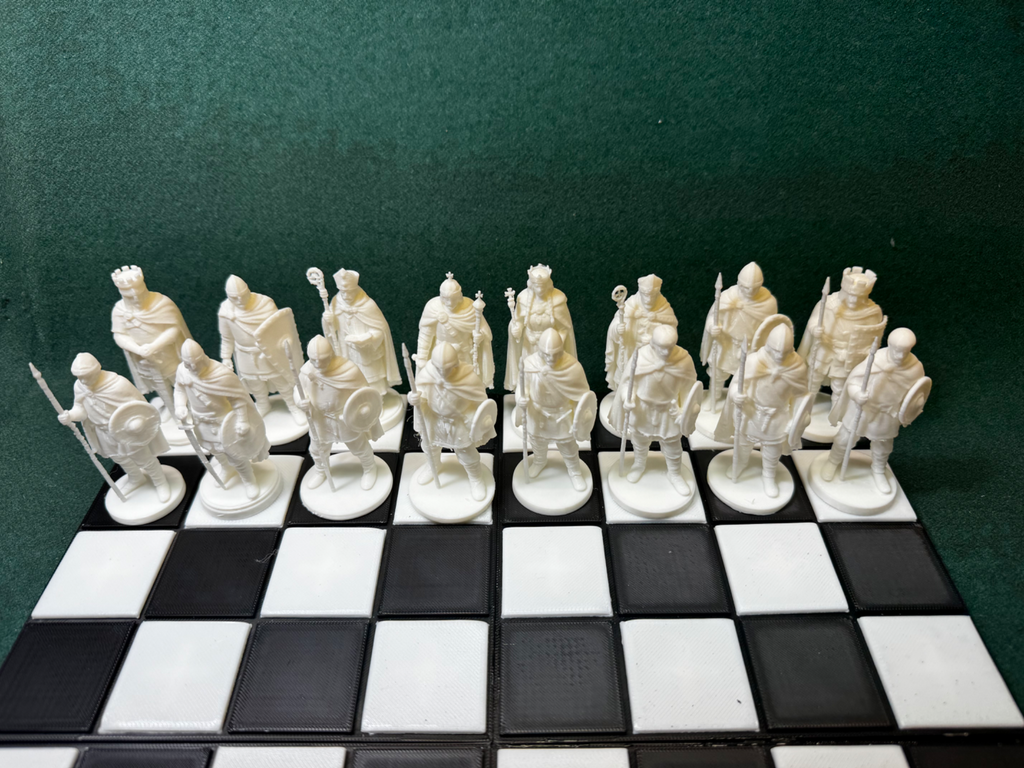 Schachset-Thema Angelsächsische Armee OHNE Markierungen Schachspiel Deko