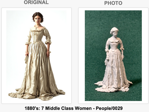 1880er 7 Frauen der Mittelklasse Personen 0029 Figur Deko Statue Fantasy