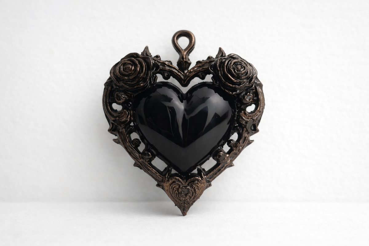 Ewiges Gotisches Rosenherz Figur Deko Statue Valentinstag Liebe Geschenk
