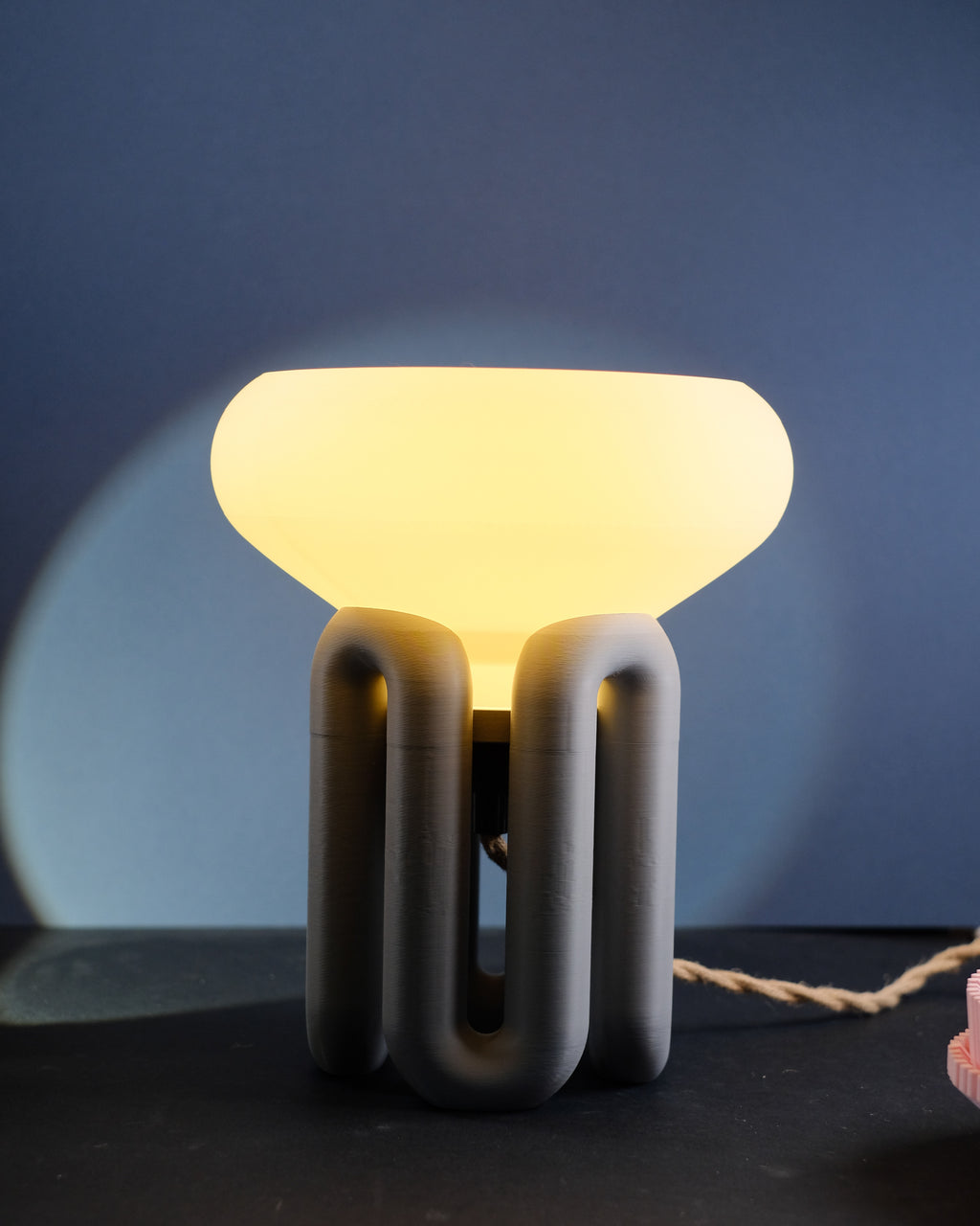 Lampenfuß Wellen-Design (ohne Elektrik)